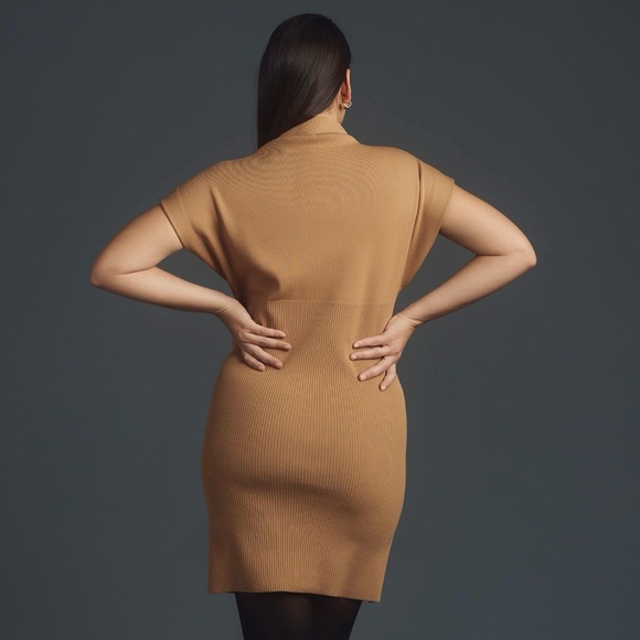 Anthropologie Mock-Neck Cap-Sleeve Mini Dress - Picture 10 of 10